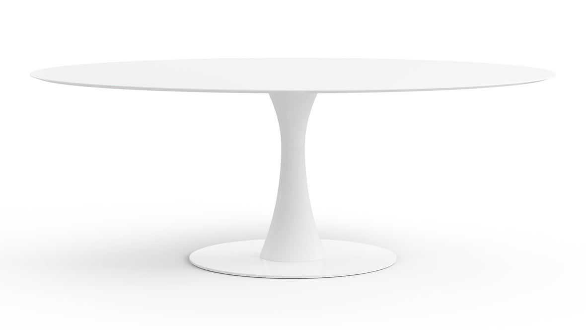 Aarhus - Aarhus Oval Dining Table, White Lacquer, 77