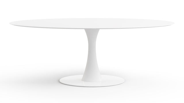 Aarhus - Aarhus Oval Dining Table, White Lacquer, 77