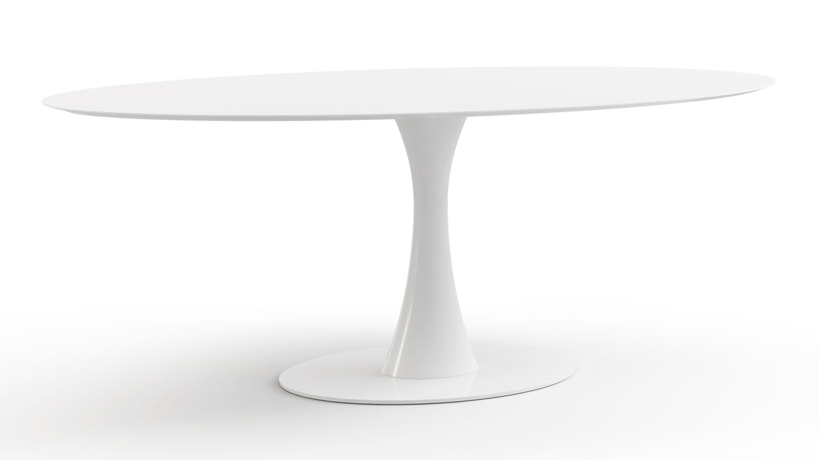 Aarhus - Aarhus Oval Dining Table, White Lacquer, 77