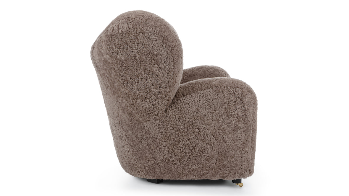 Tired Man - Tired Man Lounge Chair, Cappuccino Luxe Sheepskin