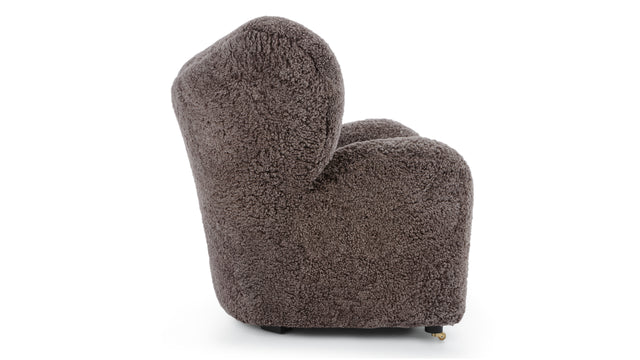 Tired Man - Tired Man Lounge Chair, Frosted Coco Luxe Sheepskin