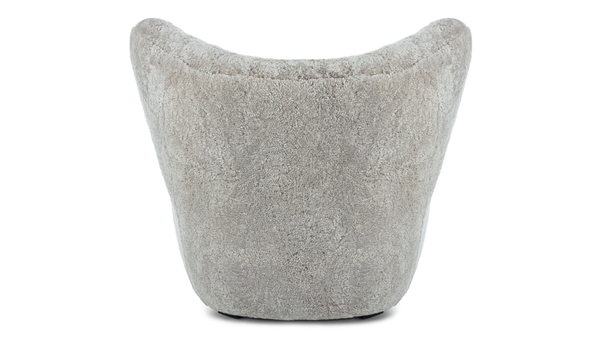 Tired Man - Tired Man Lounge Chair, Soft Gray Luxe Sheepskin