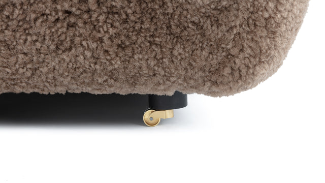 Tired Man - Tired Man Ottoman, Cappuccino Luxe Sheepskin