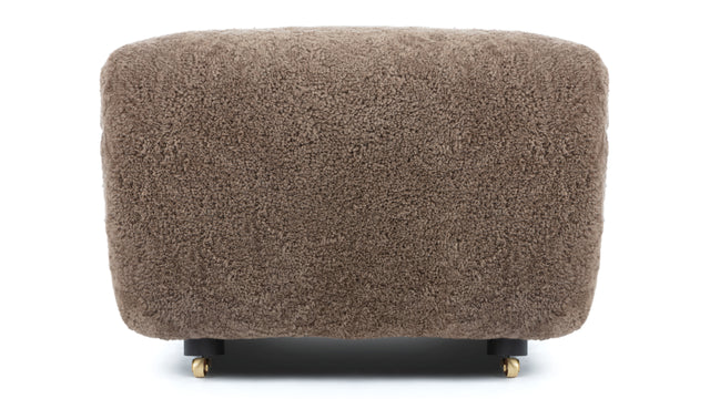 Tired Man - Tired Man Ottoman, Cappuccino Luxe Sheepskin