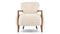 Cabana - Cabana Chair, White Long Hair Sherpa and Walnut