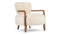 Cabana - Cabana Chair, White Long Hair Sherpa and Walnut