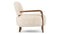 Cabana - Cabana Chair, White Long Hair Sherpa and Walnut