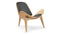 Shell - Shell Lounge Chair, Black Vegan Leather and Oak