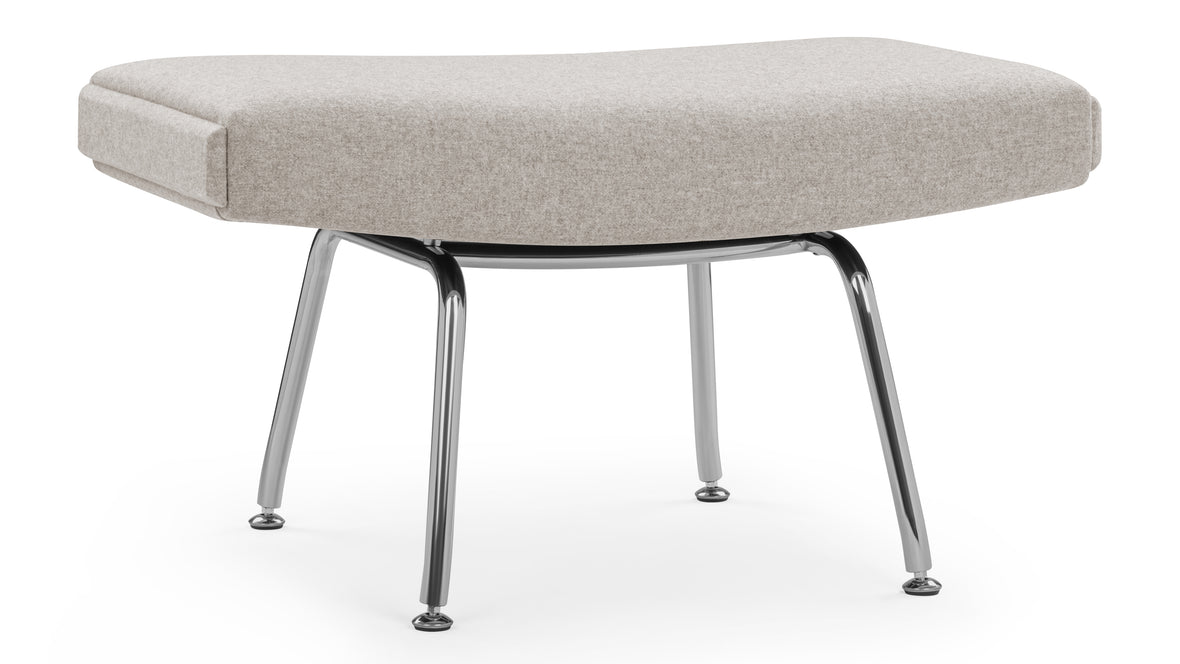 Toro - Toro Ottoman, Wheat Gray Cashmere Wool