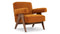 Jeanneret - Jeanneret Lounge Chair, Orange Luxe Velvet