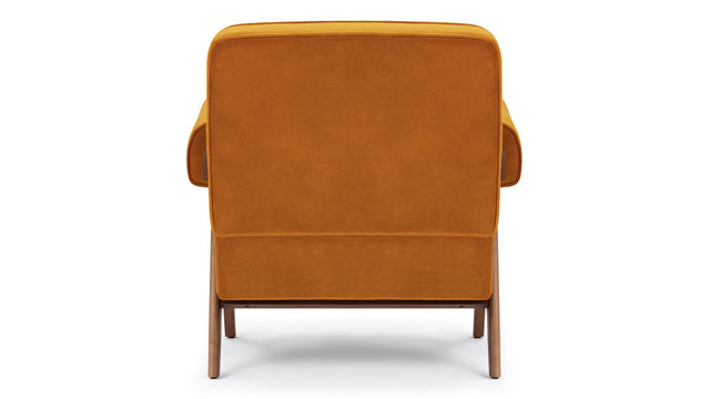 Jeanneret - Jeanneret Lounge Chair, Orange Luxe Velvet