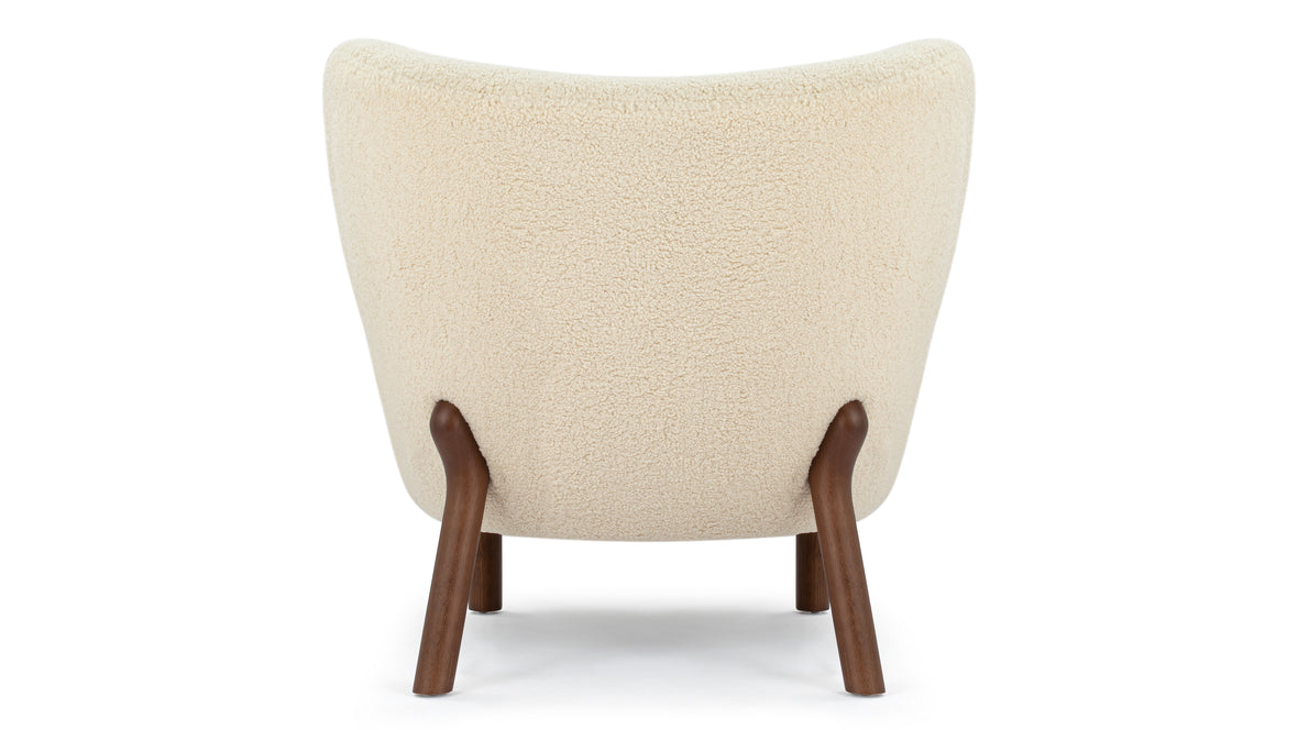 Petra - Petra Chair,  White Short Hair Sherpa