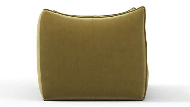 Bambole - Mario Bellini Bambole Lounge Chair, Olive Gold Velvet