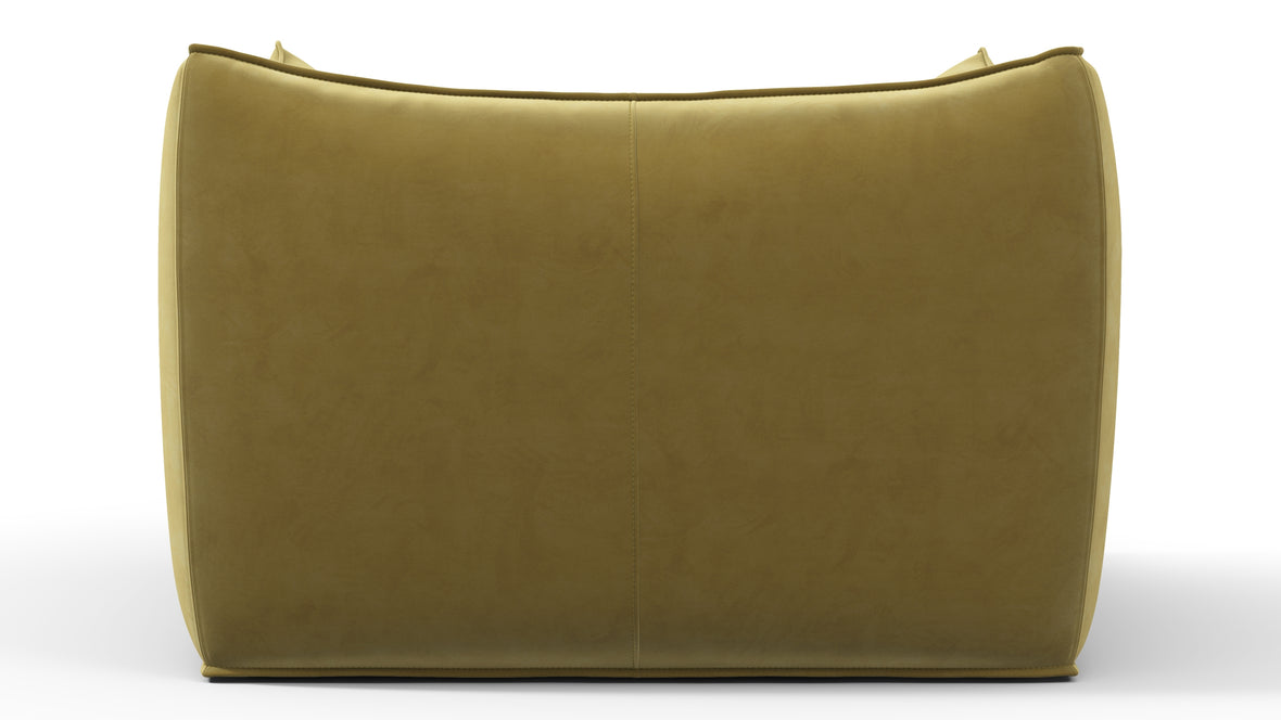 Bambole - Mario Bellini Bambole Lounge Chair, Olive Gold Velvet