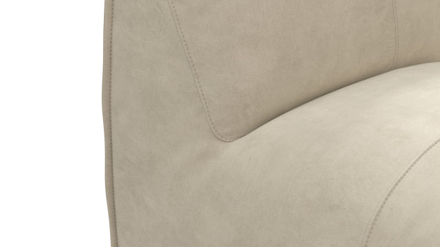 Bambole - Mario Bellini Bambole Lounge Chair, Eggshell Vegan Suede