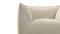 Leandro - Leandro Lounge Chair, Eggshell Vegan Suede