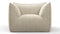 Leandro - Leandro Lounge Chair, Eggshell Vegan Suede