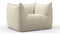 Leandro - Leandro Lounge Chair, Eggshell Vegan Suede