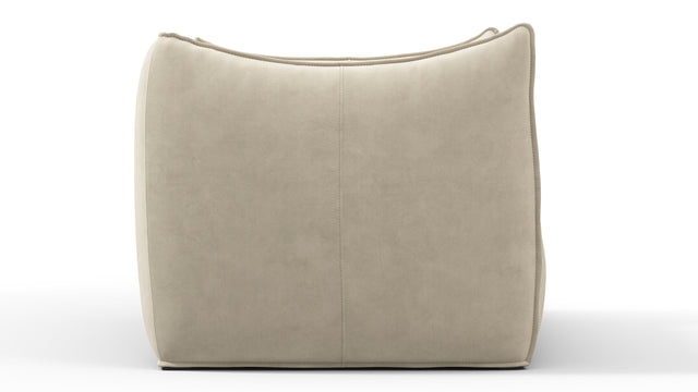 Bambole - Mario Bellini Bambole Lounge Chair, Eggshell Vegan Suede