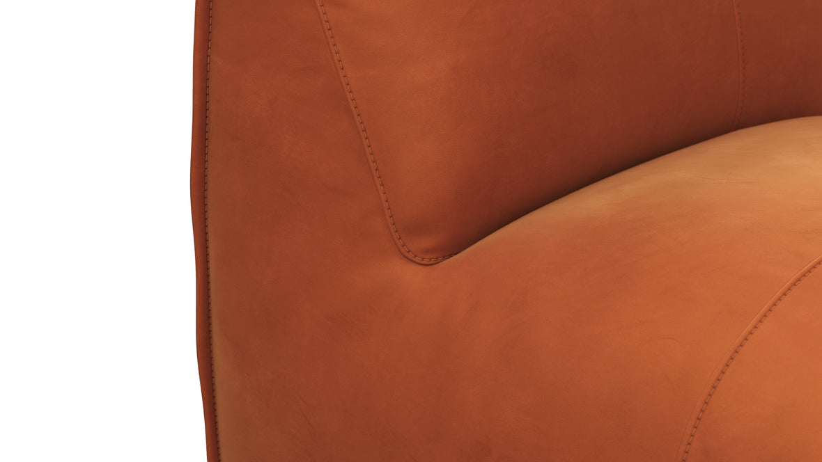 Leandro - Leandro Lounge Chair, Apricot Velvet