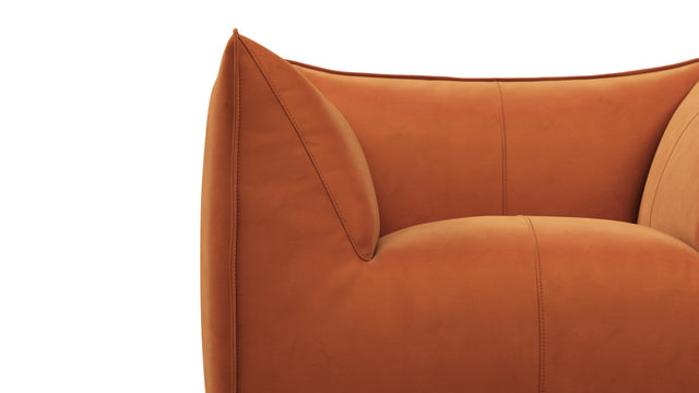 Bambole - Mario Bellini Bambole Lounge Chair, Apricot Velvet