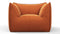 Leandro - Leandro Lounge Chair, Apricot Velvet