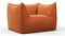 Bambole - Mario Bellini Bambole Lounge Chair, Apricot Velvet