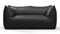 Leandro - Leandro Two Seater Sofa, Vintage Black Vegan Leather