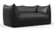 Leandro - Leandro Two Seater Sofa, Vintage Black Vegan Leather