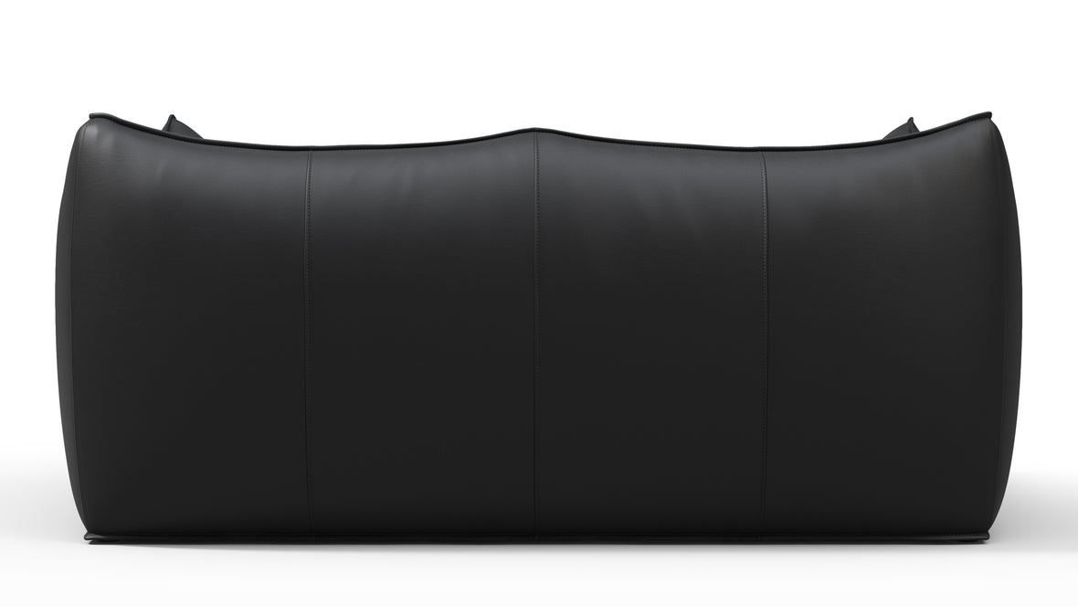 Leandro - Leandro Two Seater Sofa, Vintage Black Vegan Leather