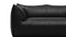 Leandro - Leandro Two Seater Sofa, Midnight Black Premium Leather