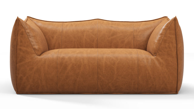 Leandro - Leandro Two Seater Sofa, Distressed Brown Premium Leather