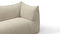 Leandro - Leandro Two Seater Sofa, Eggshell Vegan Suede