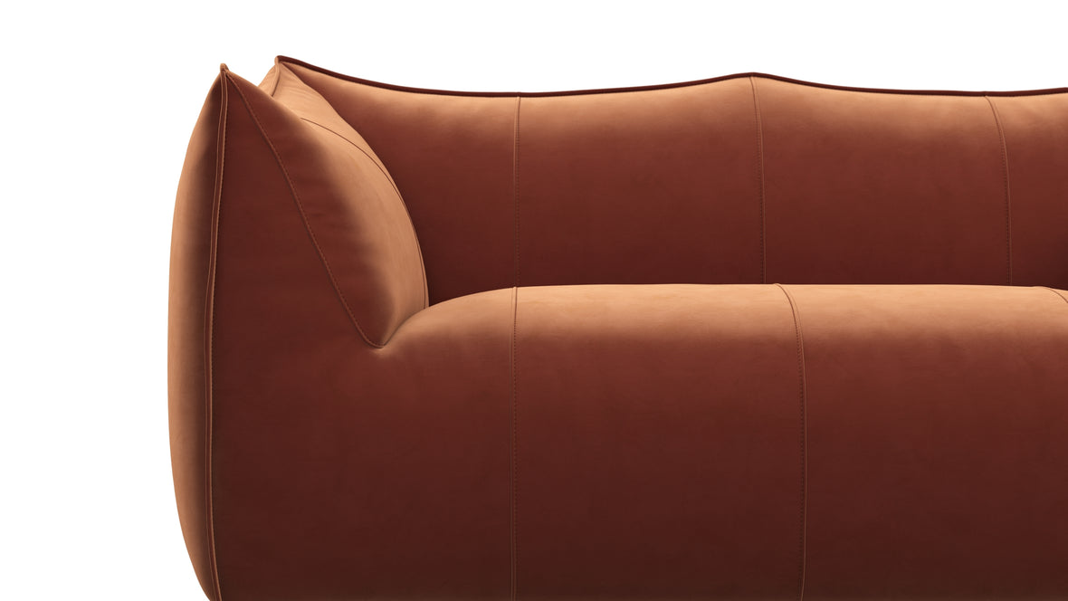 Leandro - Leandro Two Seater Sofa, Spice Velvet