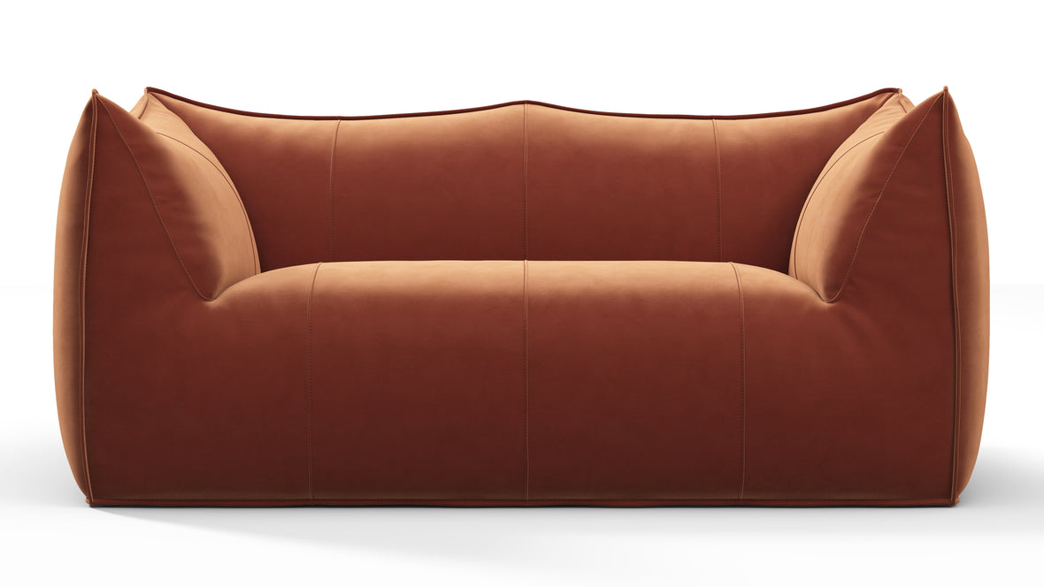 Leandro - Leandro Two Seater Sofa, Spice Velvet