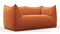 Leandro - Leandro Two Seater Sofa, Apricot Velvet