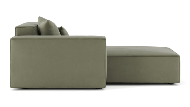 Arles - Arles Module, Left Chaise, Sage Vegan Suede