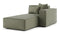 Arles - Arles Module, Right Chaise, Sage Vegan Suede