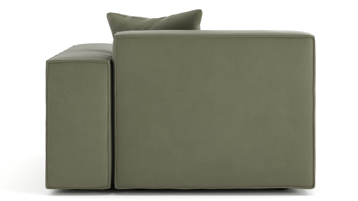 Arles - Arles Module, Right Chaise, Sage Vegan Suede