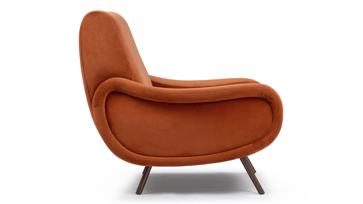 Lady - Lady Armchair, Apricot Velvet