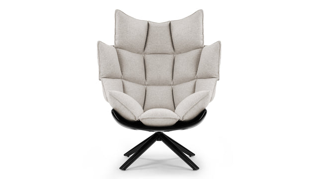 Husk - Husk High Back Lounge Chair, Wheat Gray Cashmere Wool