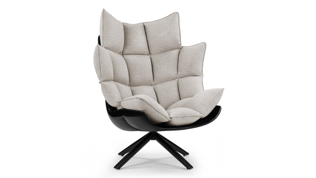 Husk - Husk High Back Lounge Chair, Wheat Gray Cashmere Wool