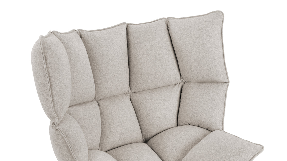 Buccia - Buccia Lounge Chair, Wheat Gray Cashmere Wool