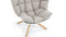 Buccia - Buccia Lounge Chair, Wheat Gray Cashmere Wool