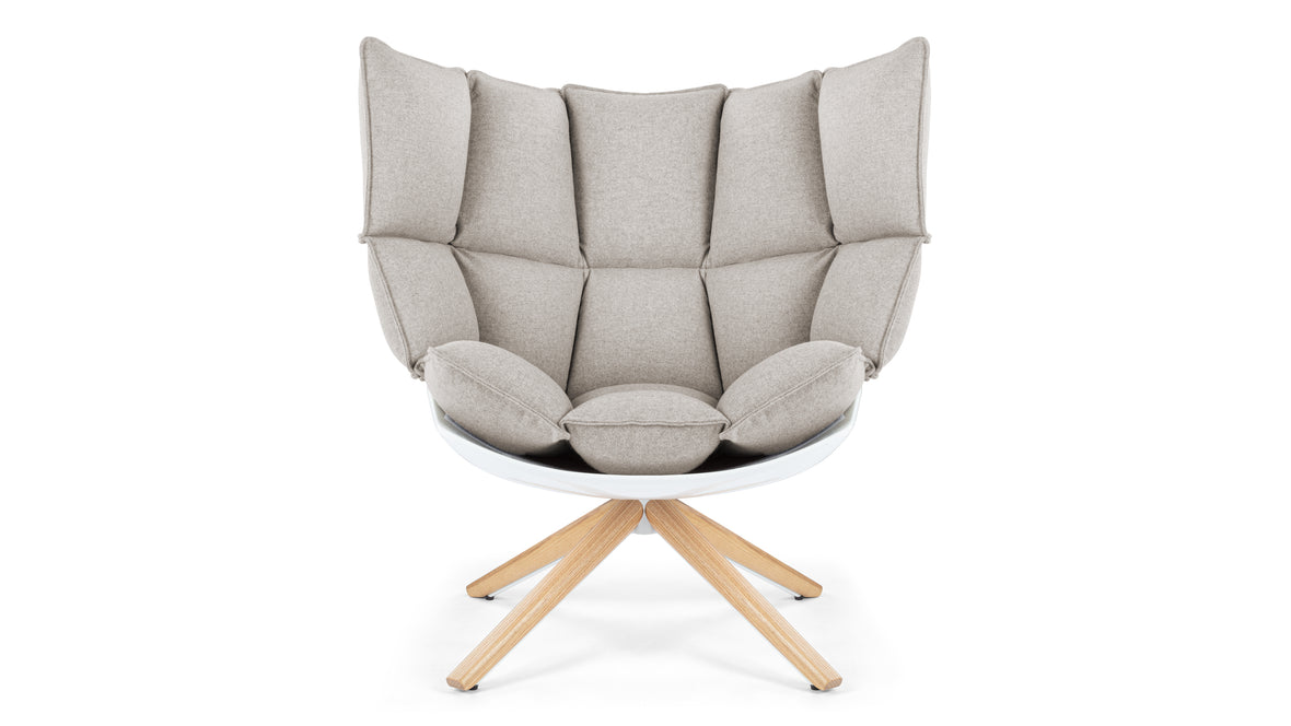 Buccia - Buccia Lounge Chair, Wheat Gray Cashmere Wool