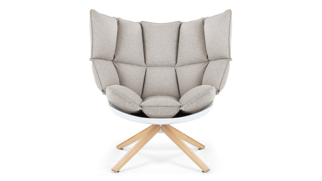 Husk - Husk Lounge Chair, Wheat Gray Cashmere Wool