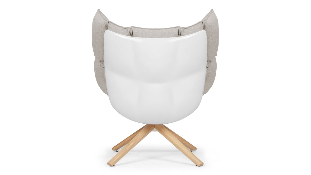 Husk - Husk Lounge Chair, Wheat Gray Cashmere Wool