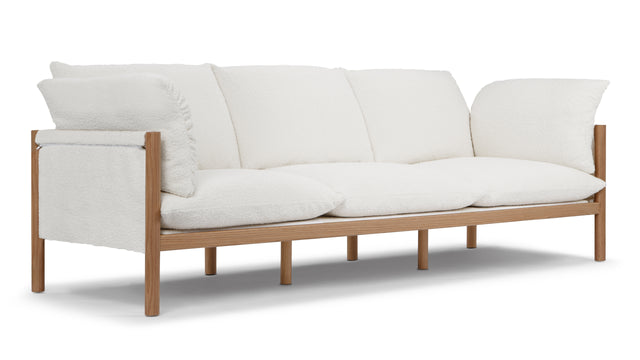 Coombe - Coombe Sofa, Eggshell Boucle and Oak