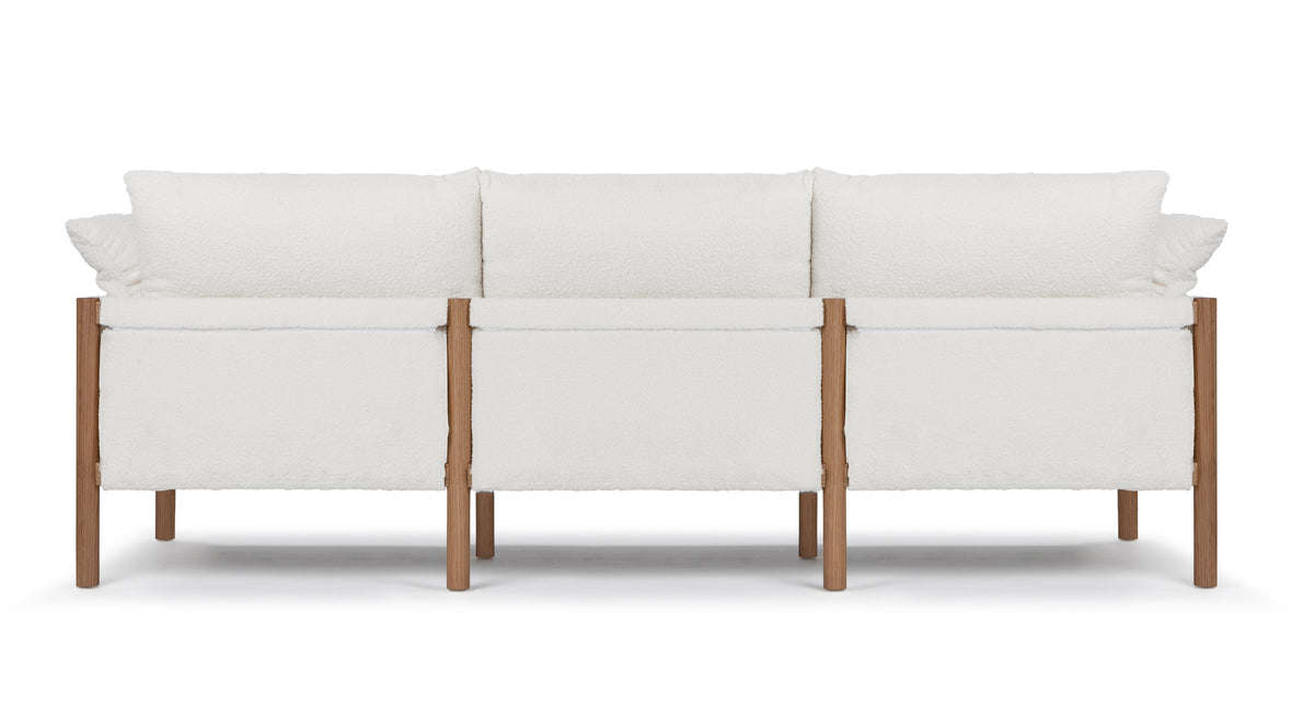 Coombe - Coombe Sofa, Eggshell Boucle and Oak