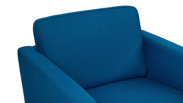 CH101 - CH101 Armchair, Indigo Blue Wool